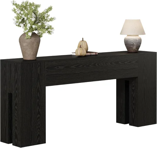 Vista 9 de Tribesigns Mesa Consola Larga de 71 Pulgadas para Entrada, Consola de Sofá Estilo Granja Detrás del Sofá, Mesa de Entrada para Pasillo, Vestíbulo