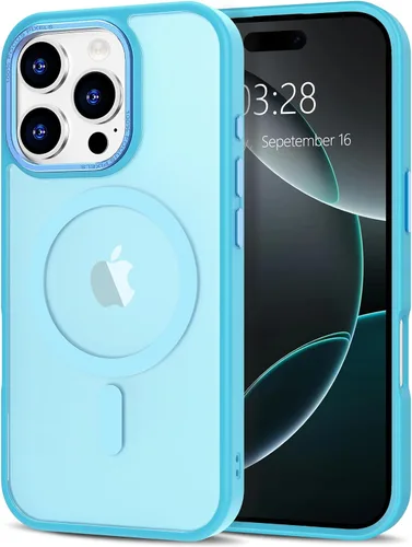 Vista 21 de Anuck - Funda magnética para iPhone 11 compatible con MagSafe, carcasa trasera mate translúcida dura, borde de TPU, delgada, resistente a impactos