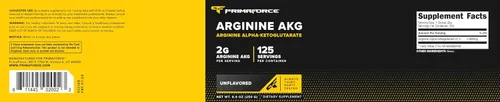 Vista 5 de PrimaForce AAKG Arginina en polvo, 8.82 oz (L-arginina y ácido alfa-cetoglutarato) Suplemento de entrenamiento premium, sin OMG, vegano, sin gluten