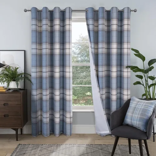 Vista 15 de always4u, cortinas térmicas aislantes con diseño de cuadros, de 95 pulgadas de largo, de doble capa, cortinas térmicas para sala de estar