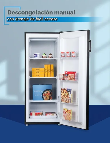 Vista 3 de BLACK+DECKER - Congelador vertical de 8.5 pies cúbicos, congelador de pie con control de temperatura mecánico, congelador vertical con 3 estantes