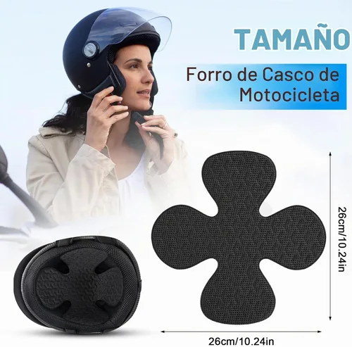 Vista 2 de Forro para casco de motocicleta, reutilizable, lavable, almohadilla para casco duro