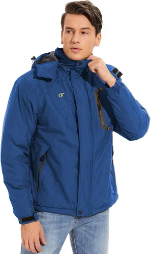 Vista 5 de QPNGRP Mens Waterproof Ski Snowboard Jacket Windproof Winter Snow Coat