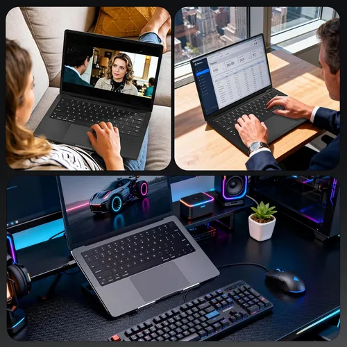 Vista 5 de EooCoo Funda de teclado para MacBook Neo, Pro 14/16, Air 13/15, color negro
