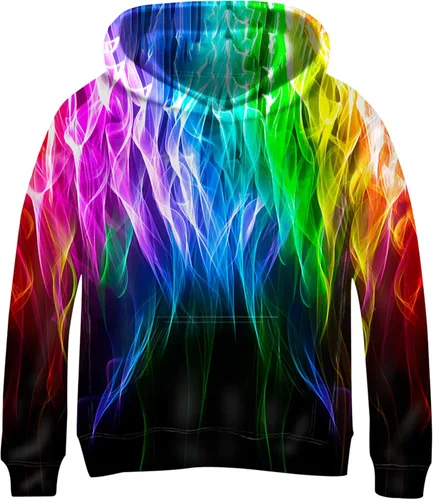 Vista 11 de Linnhoy Sudaderas con capucha para niños y niñas con estampado digital 3D de 6 a 15 años Cbai Blanco