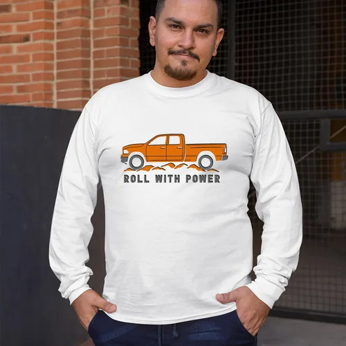 Vista 183 de Tee Hunt Camisetas gráficas y camisetas sin mangas para hombre Roll with Power Pickup Truck