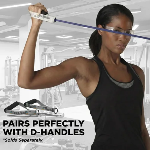 Vista 5 de TheraBand tramos de tubos profesionales con resistencia de látex para ejercitar, rehabilitar y acondicionar cualquier parte del cuerpo.