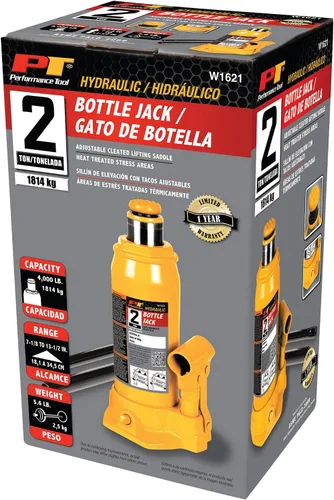 Vista 5 de Performance Tool W1621 Gato hidráulico de botella de servicio pesado de 2 toneladas (4,000 libras), amarillo