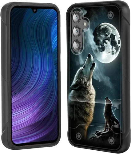 Vista 60 de Funda para Galaxy S24 Plus con soporte, doble capa híbrida de policarbonato duro y silicona suave, resistente a prueba de golpes, funda protectora