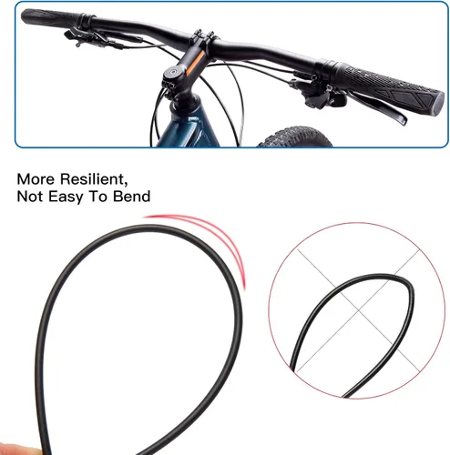 Vista 4 de Carcasa de cable de cambio, desviador de bicicleta forrado para bicicleta, carcasa de cable de cambio, cables de manguera de cambio de ciclismo