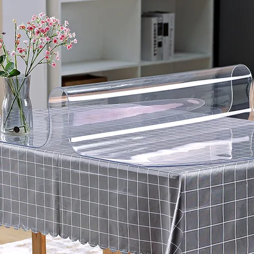 Vista 9 de VEVOR - Protector de escritorio transparente, 42 x 78 pulgadas, de 1.5 mm de grosor, rectangular, de plástico impermeable, antiarañazos y fácil