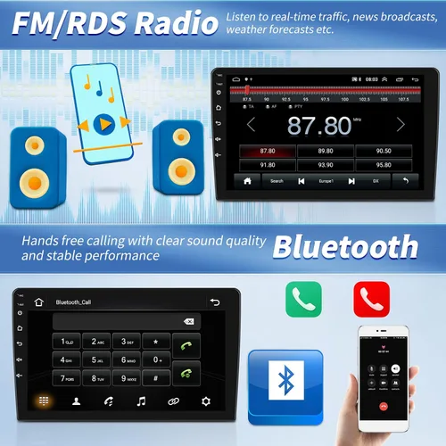Vista 4 de [2+64G] Android 13 Car Stereo para Mazda 6 2007-2012 con Carplay inalámbrico y Android Auto, pantalla táctil de 9 pulgadas Radio de coche