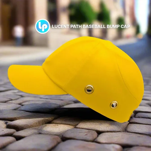 Vista 3 de Casco de béisbol amarillo de seguridad para hombres y mujeres
