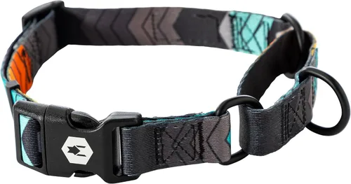 Vista 5 de Wolfgang - Collar de perro Martingala resistente con hebilla de nailon de liberación rápida para caminar y entrenar, estampado BrookTrout, grande