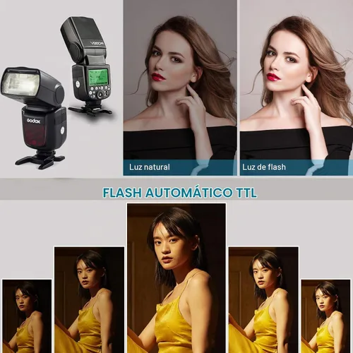Vista 8 de Godox V860II-N TTL Flash para Nikon, GN60 2.4G inalámbrico 1/8000s HSS Batería de iones de litio de 11.1 V 2000 mAh, aproximadamente 650 destellos