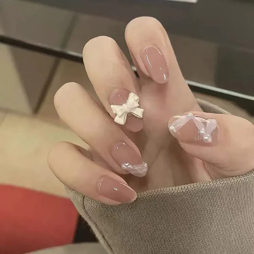 Vista 35 de LIGHT RAIN - Uñas a presión de longitud media, con diseño de galaxia Andromeda, uñas postizas de gel, reutilizables, de lujo, de siete capas
