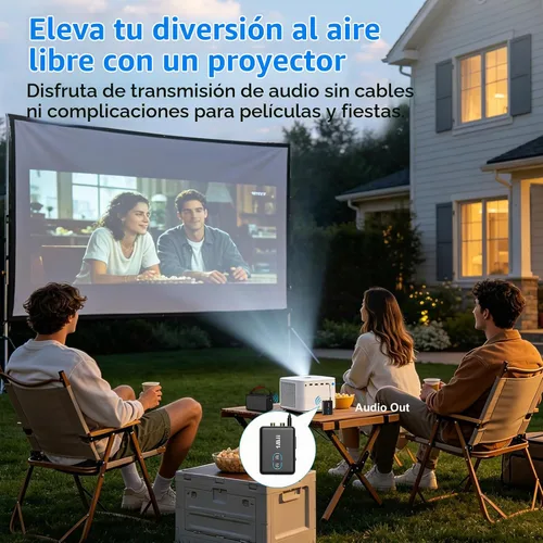 Vista 5 de 1Mii Adaptador RCA Bluetooth 5.3 para TV, Transmisor Receptor Bluetooth de 3.5mm AUX para 2 AirPods o Auriculares, Estéreo para el Hogar, Altavoces