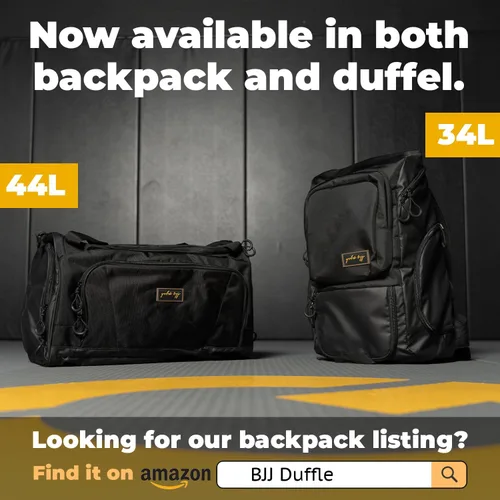 Vista 5 de Mochila dorada BJJ para Jiu Jitsu – Bolsa de deporte muy resistente con bolsillo impermeable de tejido de GI