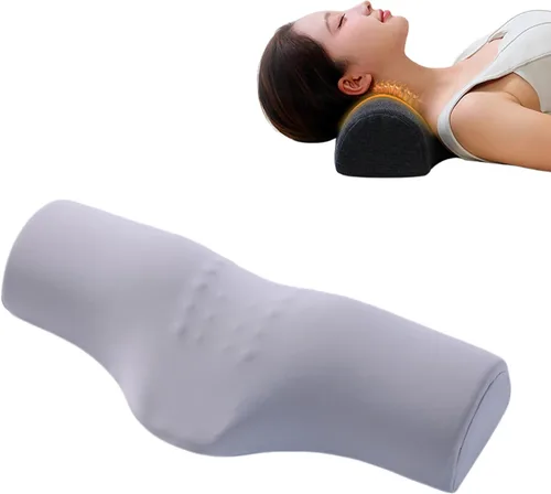 Vista 9 de Almohada cervical para aliviar el dolor de cuello, almohada de espuma viscoelástica para apoyo de refuerzo y relajación de hombros, dispositivos