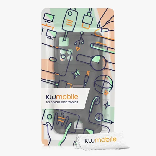 Vista 7 de kwmobile Funda de plástico compatible con Xiaomi Redmi Note 11 Pro+ 5G / Note 11 Pro Plus 5G - Funda con soporte de metal con ranura para tarjetas