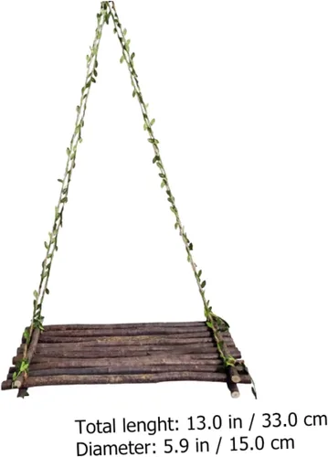 Vista 3 de DECHOUS Estante colgante de madera para niños y niñas, organizador de decoración de habitación delicada, estante creativo para dormitorio