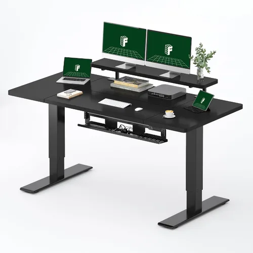 Vista 37 de FLEXISPOT Escritorio Eléctrico de Pie de Una Pieza, 40 x 24 Pulgadas Escritorio Ajustable con Superficie Sin Costuras, Controlador de Memoria
