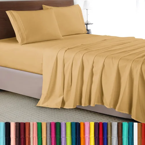 Vista 56 de Elegant Comfort - Juego de sábanas de lujo de 4 piezas - Ropa de cama de lujo de 1500 hilos, calidad de hotel prémium, microfibra, resistente a