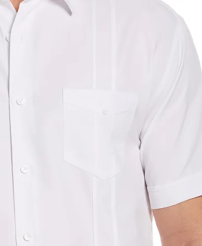 Vista 6 de Cubavera Men's Two-Pocket Double Pintuck Short Sleeve Button-Down Shirt