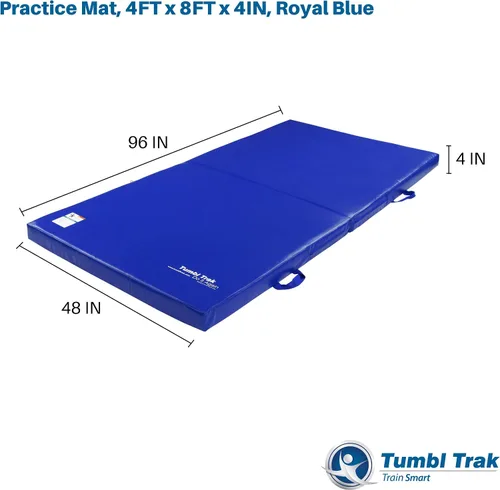 Vista 2 de Tumbl Trak Alfombra de práctica plegable, 4 pies x 8 pies x 4 pulgadas