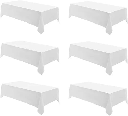 Vista 45 de Mantel Cuadrado 52 x 52 Pulgadas Manteles Negros Resistente a Manchas y Arrugas Lavable de Poliéster para Fiestas, Buffets y Bodas Mantel