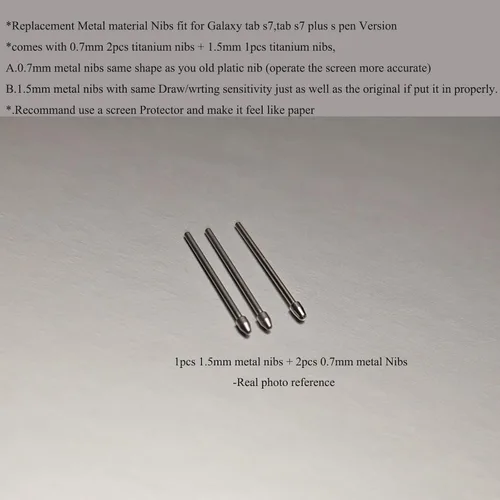 Vista 5 de (2+1 unidades). Punta de repuesto para lápiz capacitivo Tab S7, puntas de metal de repuesto para Galaxy Tab S7, Tab S7 Plus, Tab S7 Fe.