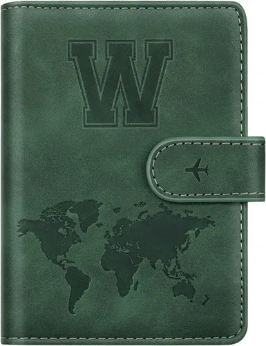 Vista 36 de Funda para Pasaporte Personalizada con Letra de la A a la Z, Billetera de Viaje con Bloqueo RFID, Funda para Pasaporte, Estuche para Pasaporte