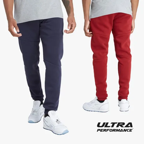 Vista 2 de Ultra Performance 3 Pack Fleece Active Tech Joggers for Men, Mens Sweatpants with Zipper Pockets