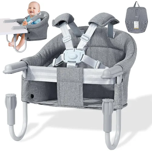 Vista 7 de Silla alta con gancho Orzbow para bebés y niños pequeños de 6 a 36 meses Azul