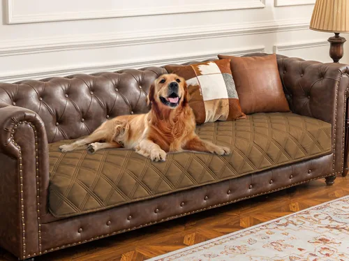 Vista 12 de Ameritex Funda impermeable para cama de perro, manta para mascotas con parte trasera antideslizante para muebles, cama, sofá