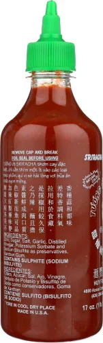 Vista 3 de 6 BOTELLAS HUY FONG SRIRACHA SALSA DE CHILI CALIENTE 17OZ