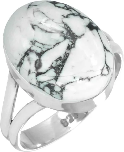 Vista 32 de Anillo hecho a mano de plata de ley 925 genuina grueso con piedras preciosas naturales ágata, cuarzo rosa, lapislázuli, ámbar ovalado, joyería