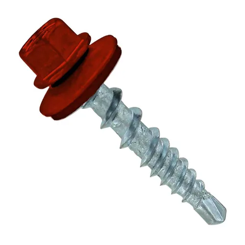 Vista 33 de Fasteners Plus ST Fastening Kwikseal Woodbinder Tornillos de Metal a Madera #10 X 1 Burgundy con Arandela de Goma EPDM, 250 Unidades - Diseñados