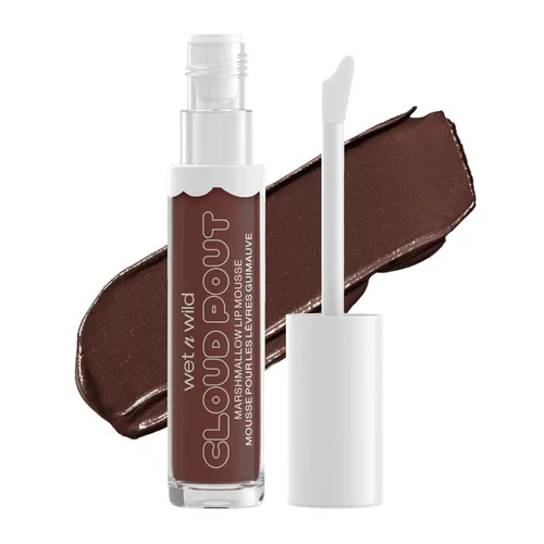Vista 3 de wet n wild Liquid Lipstick Cloud Pout Marshmallow, Light Pink Cloud Chaser Mousse de crema labial mate Aceite de argán Vitamina E