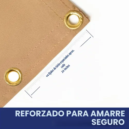 Vista 3 de Tarps Now - Lona de Canvas Impermeable de 5 x 7 pies 20 MIL Grado Comercial, Trabajo Pesado, Resistente al Desgarro, Ojales de Latón