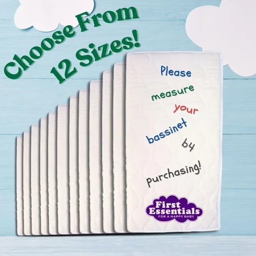 Vista 3 de First Essentials Protector de colchón para cuna (rectangular, 18 x 36) para recién nacido, cómodo, transpirable, fácil de limpiar, hipoalergénico