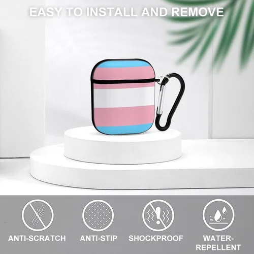 Vista 3 de Compatible con Airpods 2 y 3 para Airpods (bandera del orgullo transgénero)