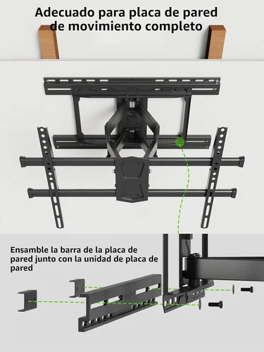 Vista 5 de USX MOUNT - Soporte de extensión de montaje en pared para televisor con placa de pared, ajuste para travesaños de madera de 16-24 pulgadas y fácil