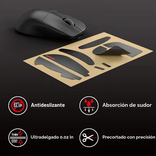 Vista 3 de Pulsar Gaming Gears SUPERGRIP - Juego de cintas de agarre para X2, X2V2 Transparente
