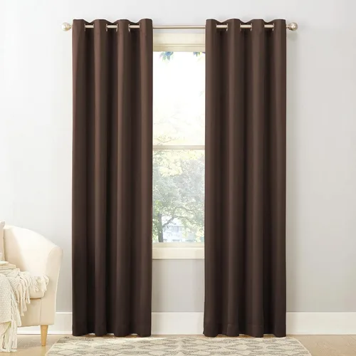 Vista 13 de Sun Zero Barrow - Juego de 2 paneles de cortinas con ojales, ahorro de energía, gris acero, 54 pulgadas de ancho x 63 pulgadas de largo (2 paneles)