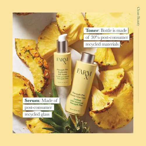Vista 5 de Farm Rx Pineapple Plus Brightening Jelly Serum, iluminador, exfoliante, piel suave, rico en antioxidantes, vitaminas y minerales, ayuda