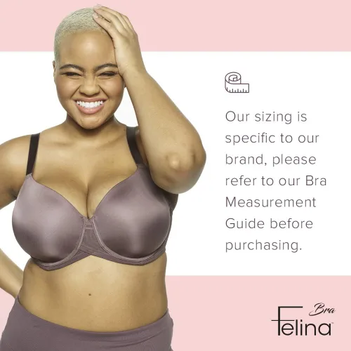 Vista 3 de Felina Paramour Marvelous Side Smoothing - Brasier para mujer, brasier sin costuras, brasier de talla grande