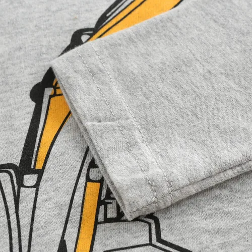 Vista 5 de HowJoJo Camisetas de algodón de manga larga para niños, camisetas gráficas Monster Truck