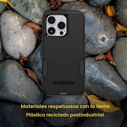 Vista 6 de OtterBox Funda para iPhone 14 Pro (solamente) de la serie Commuter, color negro, delgada y resistente, apta para bolsillo, con protección de puerto