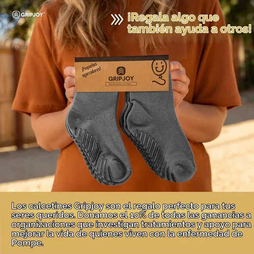 Vista 7 de Gripjoy Toddler Socks with Grippers, Non-Slip for Kids, Enhanced Stability, Comfortable Cotton - 4 Pairs Mezcla para niños